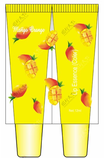芒果橘子化妆品软管图片