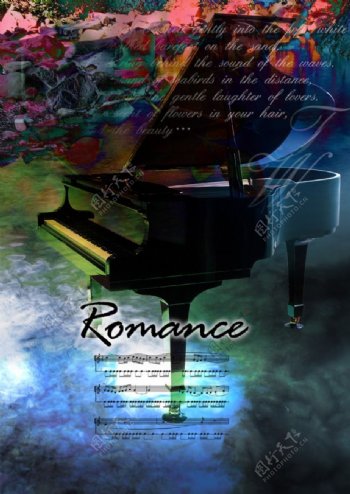 美感之念图片源文件PSD钢琴的浪漫