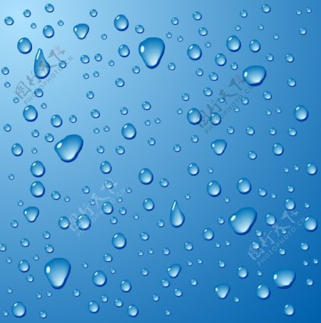 蓝色水滴设计背景图片AI矢量下载