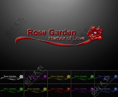 标志logo设计玫瑰花婚庆图片