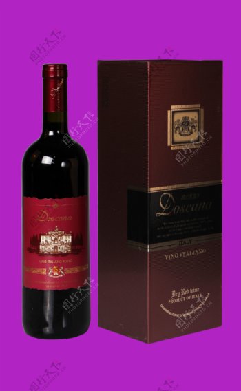 多斯卡纳干红葡萄酒红图片