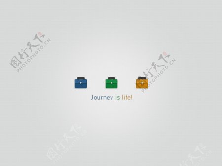 3个小像素图标集PSD的手提箱