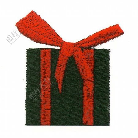 绣花色彩绿色红色圣诞节免费素材