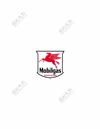 Mobilgaslogo设计欣赏Mobilgas汽车logo图下载标志设计欣赏