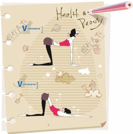韩国healthbeauty系列健康美丽女性矢量素材10p打包图片