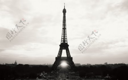 唯美巴黎风景埃菲尔铁塔风情高清图片壁纸