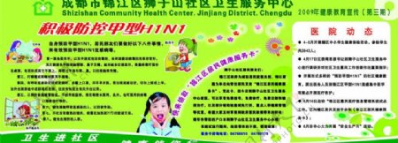甲型H1N1健康教育宣传栏图片