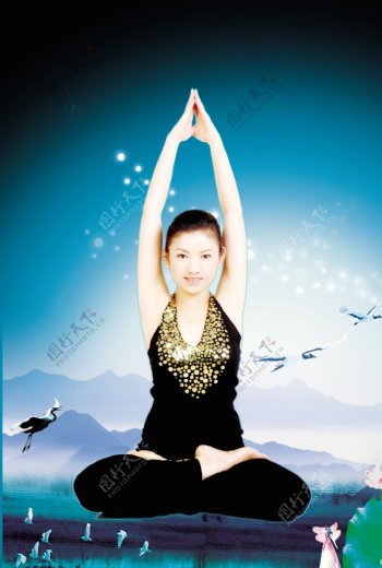 瑜珈海报图片