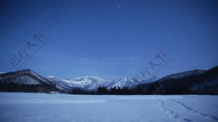 雪地美景视频素材