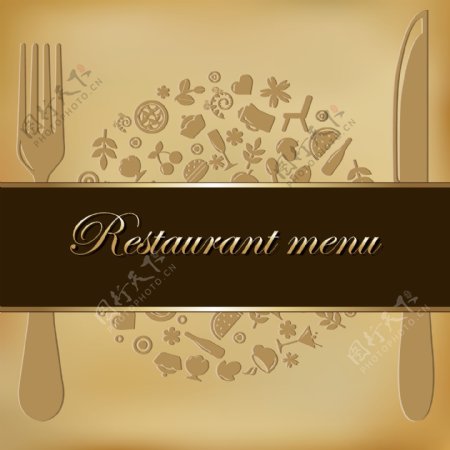 欧式菜单西餐酒店用品图标图片