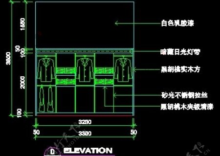 鞋帽店服装店橱窗门面实例cad详图装修施工图纸25例12