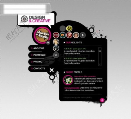 设计类网站模板韩国创意模板