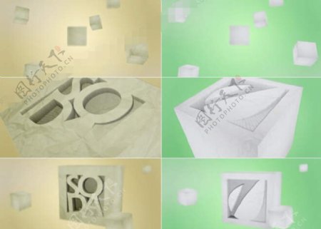 简洁的三维纸雕标志演绎AE工程
