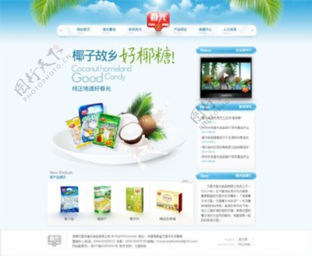 椰糖企业网站模板