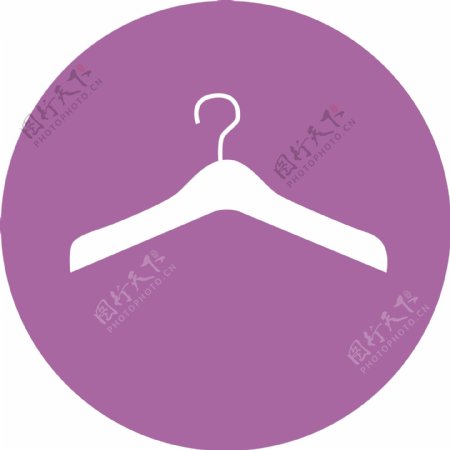 紫色背景衣架图标