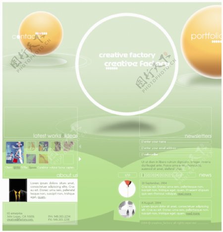 欧美商业网页模版图片
