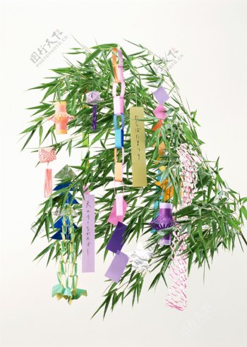 岛国节日饰品装饰品树叶彩带卡片