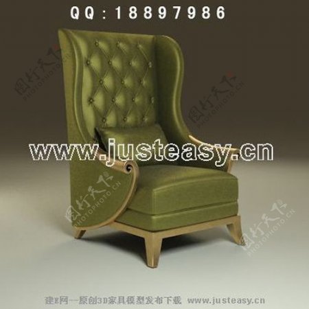 绿色的高背椅子沙发椅沙发面料单