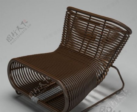 3D藤椅模型
