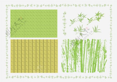 4天然竹林图案背景矢量素材