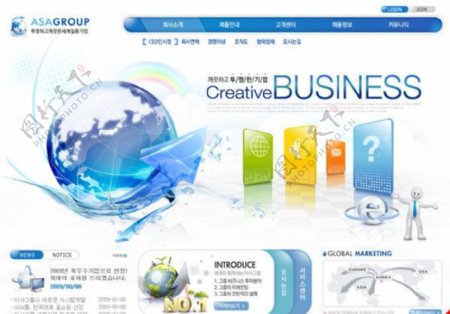 韩国科技网页素材