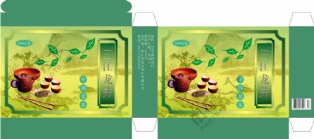 三江龙井茶叶包装矢量素材CD