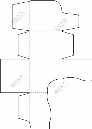 22包装盒展开矢量图盒子外包装矢量纸盒折叠图