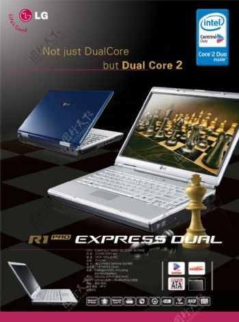 LG笔记本电脑广告PSD分层素