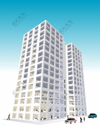 高楼建筑矢量素材2