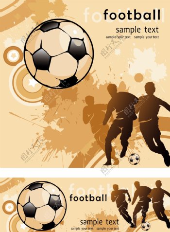 动感足球运动海报矢量素材