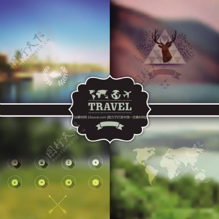 旅游旅行欧式标签