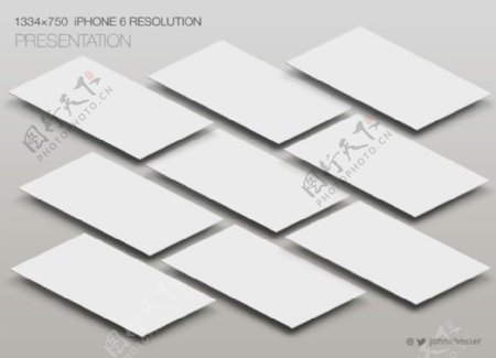 iPhone6立体透视图展示PSD分层素材