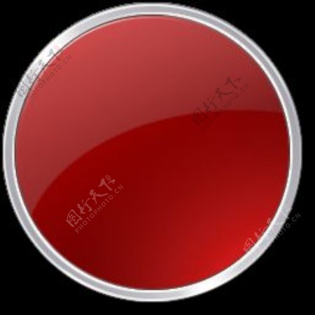 红色的圆形按钮