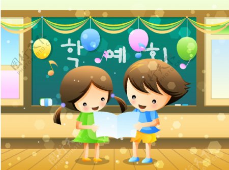 韩国儿童节矢量图源码23