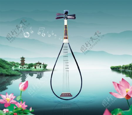 中国风山水地产广告图片