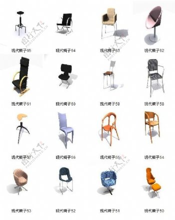椅子16个图片