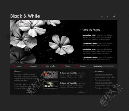 黑色超酷风格网站模板