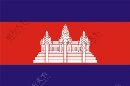 柬埔寨国旗矢量图