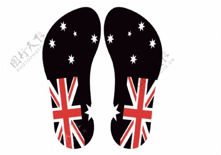 澳大利亚拖鞋矢量图图片