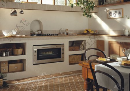 厨房样板间瓷砖铺贴效果图图片