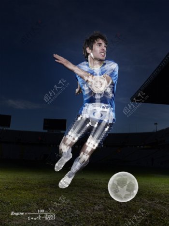 足球明星平面广告图片