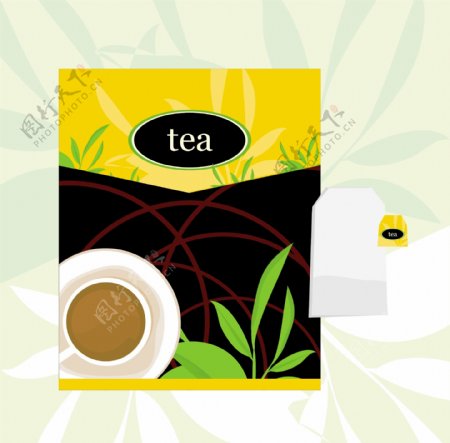 茶艺餐饮行业设计psd设计模板下载