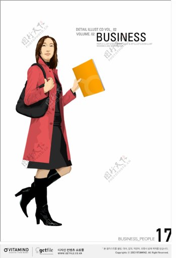 韩国商务时尚女性矢量图129