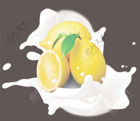奶花鲜柠檬图片