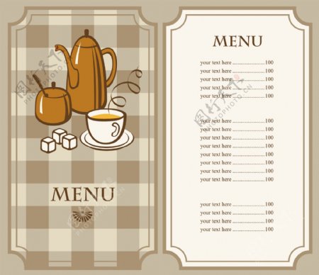 西餐咖啡酒水菜单封面图片