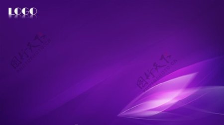 紫色光影背景PPT