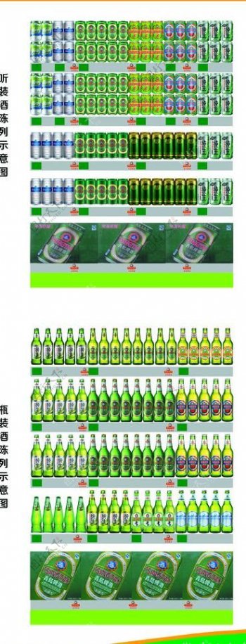 青岛啤酒货架示意图图片
