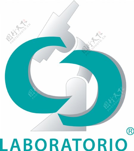 laboratorio显微镜科学标志