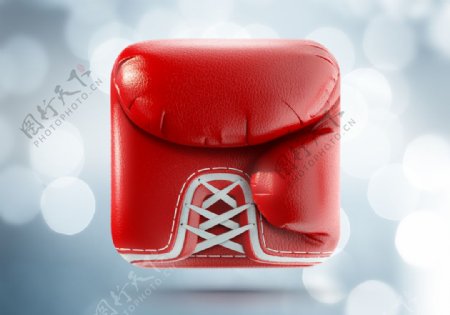 红色拳击手套iPhone应用程序图标png
