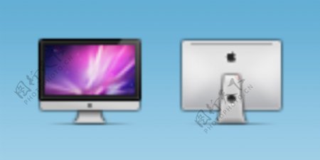 酷苹果iMac监视器图标集PSD